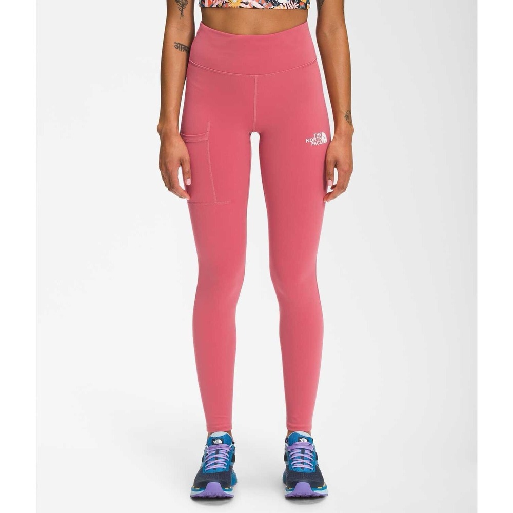 The North Face Womens Pink High Rise Pocket Running Leggings UPF 40+ Size Medium